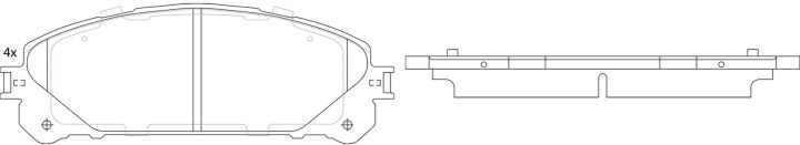 Тормозные колодки BP21845* SB NAGAMOCHI 