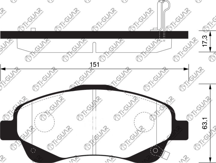 Тормозные колодки TG-1528/PN1239* Ti-Guar